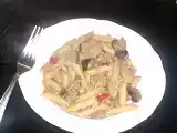 Ricetta Pennette integrale con melanzane e funghi