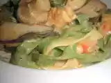 Ricetta Paglia e fieno con gamberi e funghi