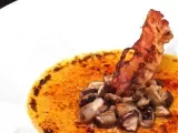 Ricetta Crème brulée di zucca con porcini e pancetta croccante