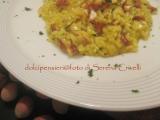 Ricetta Risotto allo zafferano con finferli, porcini e nocciole di dolcipensieri