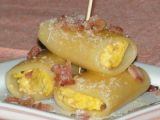 Ricetta Paccheri alla carbonara- versione finger food