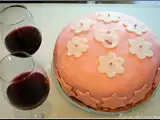 Ricetta Torta rosa in pasta di zucchero