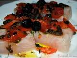 Ricetta Merluzzo con pesto, pomodoro e olive