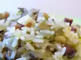 Ricetta Risotto con funghi, speck e cipolla rossa