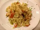 Ricetta Cucina molecolare - tagliolini di farina di ceci alla pescatrice
