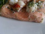 Ricetta Papillote (cartoccio) di salmone ai gamberi e capesante