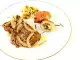 Ricetta Filetto in crosta di sesamo con patate ripiene e porro fritto
