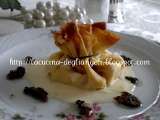 Ricetta Fagottini con crema di robiola e lamelle di tartufo