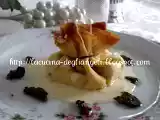 Ricetta Fagottini con crema di robiola e lamelle di tartufo