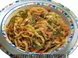 Ricetta Tagliatelle arlecchino aglio, olio e peperoncino