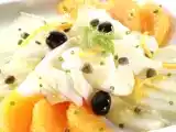 Ricetta Baccalà marinato con arancia, finocchi e olive nere