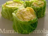 Ricetta Mt challenge: rotolini di verza e polenta con salsa al lardo e parmigiano