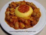 Ricetta Polenta con spezzatino di salsicce