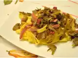Ricetta Tagliatelle con carciofi croccanti e speck