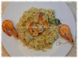 Ricetta Risotto limone e rosmarino con spiedini di pesce