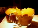 Ricetta Crema di cioccolato fondente con gelatina di arance e uvetta al rhum