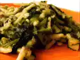 Ricetta Trofie con la catalogna (o cicoria) e salsiccia toscana liberiamoci del maiale