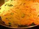 Ricetta Spaghetti zucchine e code di gamberi