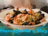 Ricetta Pasta, cozze e gamberetti