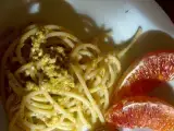 Ricetta Pesto agli agrumi di filippo la mantia con spaghetti integrali