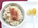 Ricetta Risotto prosciutto crudo, caprino e miele di castagno