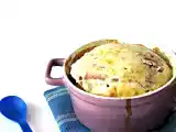 Ricetta Clafoutis di albumi con piselli, prosciutto e formaggio alle erbe fini