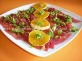 Ricetta Carpaccio di tonno all'arancia