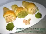 Ricetta Cannoncini salati con broccolo romano e gamberetti in crema di stracchino