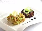Ricetta Insalata di pollo con tortino di riso venere