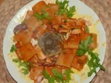 Ricetta Paccheri calamari, carciofi e crema carbonara