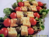 Ricetta Spiedini di frittata, olive e pomodorini