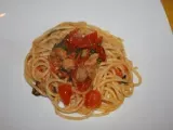 Ricetta Gli spaghetti con bottarga di sgombro e rucola