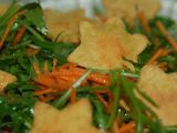 Ricetta Insalata rucola carote e crostini di ceci