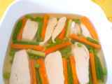 Ricetta Aspic di pollo con verdure