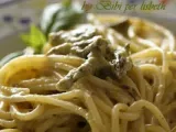 Ricetta Spaghetti agli asparagi e formaggio caprino