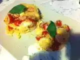 Ricetta Il crollo del cous cous caprese con crema al basilico