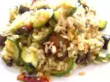 Ricetta Riso integrale con verdure e olive taggiasche