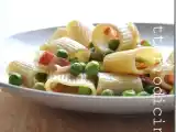 Ricetta Ditali rigati piselli e bacon croccante