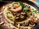 Ricetta Linguine con mazzancolle e funghi porcini