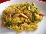 Ricetta Riso giallo con fagiolini e prosciutto cotto