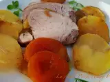 Ricetta Filetto di maiale arrosto con albicocche secche e patate