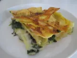 Ricetta Lasagne con vellutata di patate al taleggio, spinaci e funghi