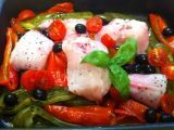 Ricetta Rana pescatrice con peperoni e pomodorini