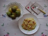 Ricetta Farfalle con fiori di zucca patate e prosciutto cotto