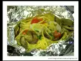 Ricetta Cartoccio di spaghetti, cozze e vongole