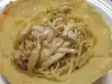 Ricetta Bavette scampi e limone con salsa di parmigiano
