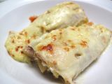 Ricetta Cannelloni di crepes alle verdure e pollo con vellutata di porri