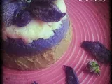 Ricetta Merluzzo in tortino di patate viola e avocado con chips croccanti