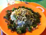 Ricetta Riso integrale con fagioli di soia gialla, finocchio selvatico e friggitelli