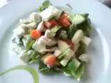 Ricetta Insalata di valeriana con pollo, mela, carota e feta